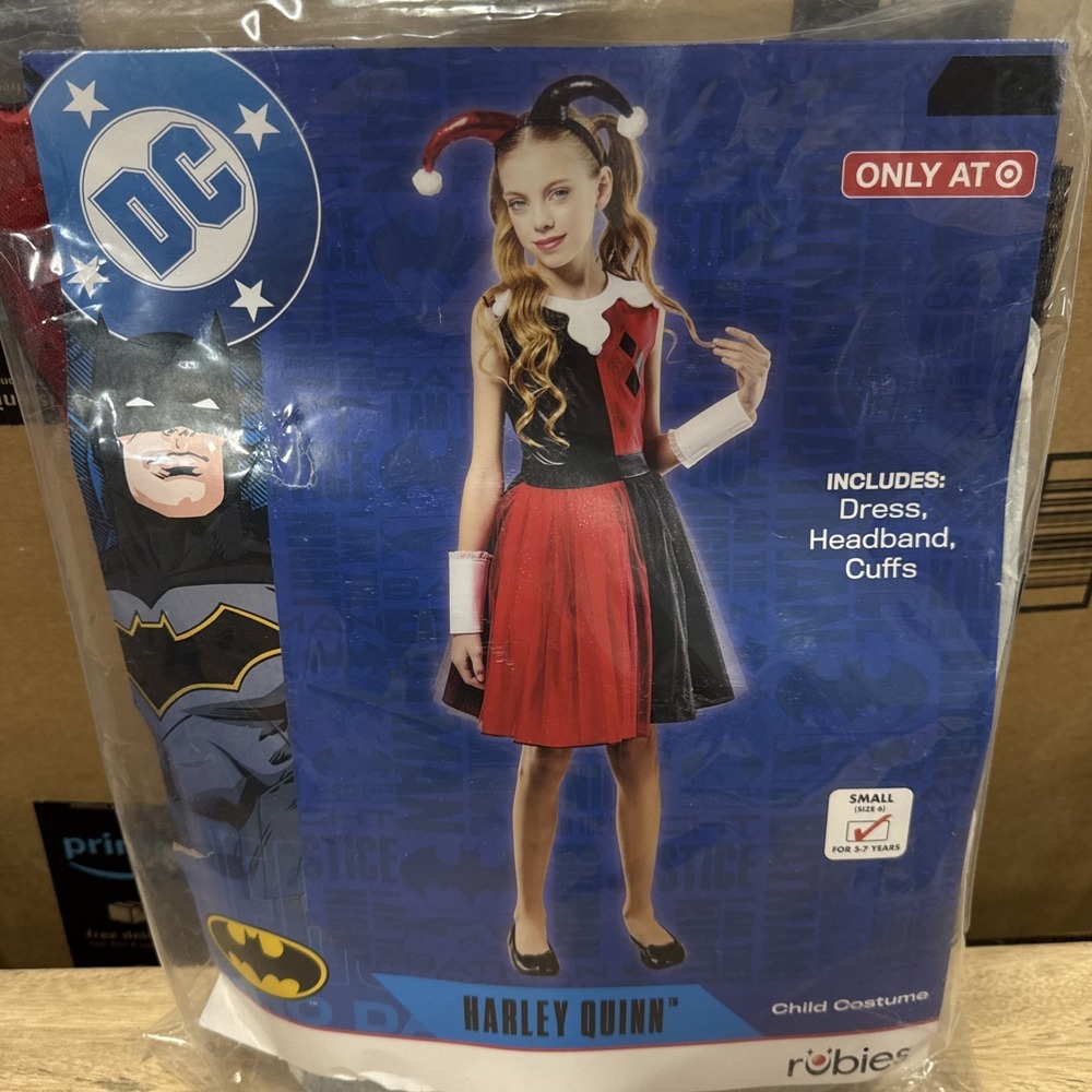 DC Harley Quinn Costume Size Small‎ Ages 5-7